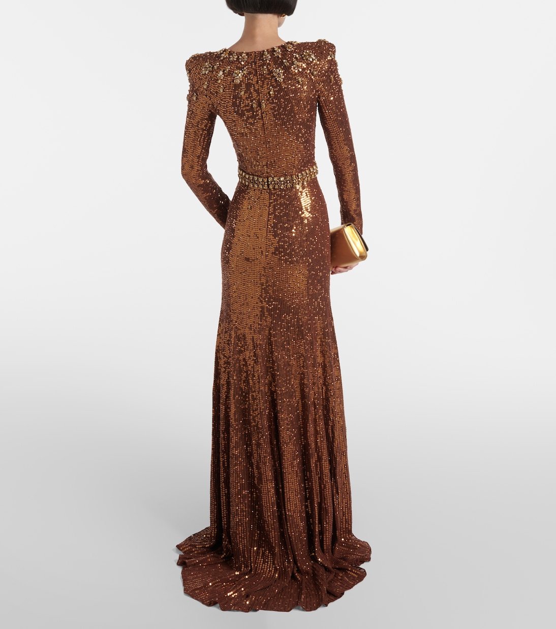 Abito lungo Ginevra con paillettes | Jenny Packham