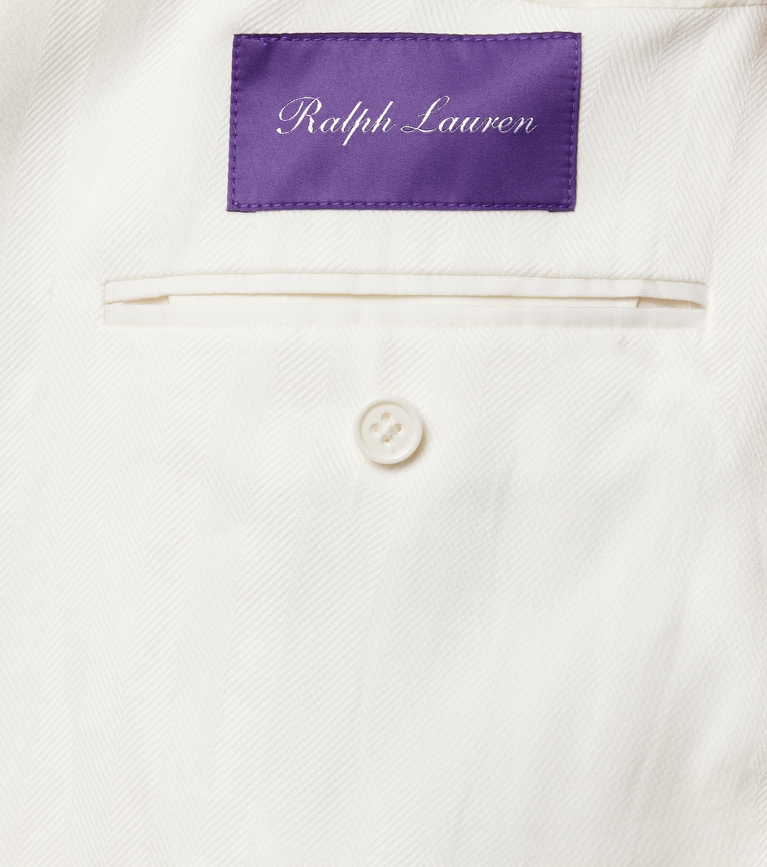 Chaqueta de traje Kent de algodón y lino | Ralph Lauren Purple Label