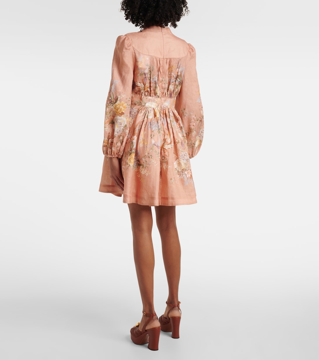 Robe Tallow en lin à fleurs | Zimmermann