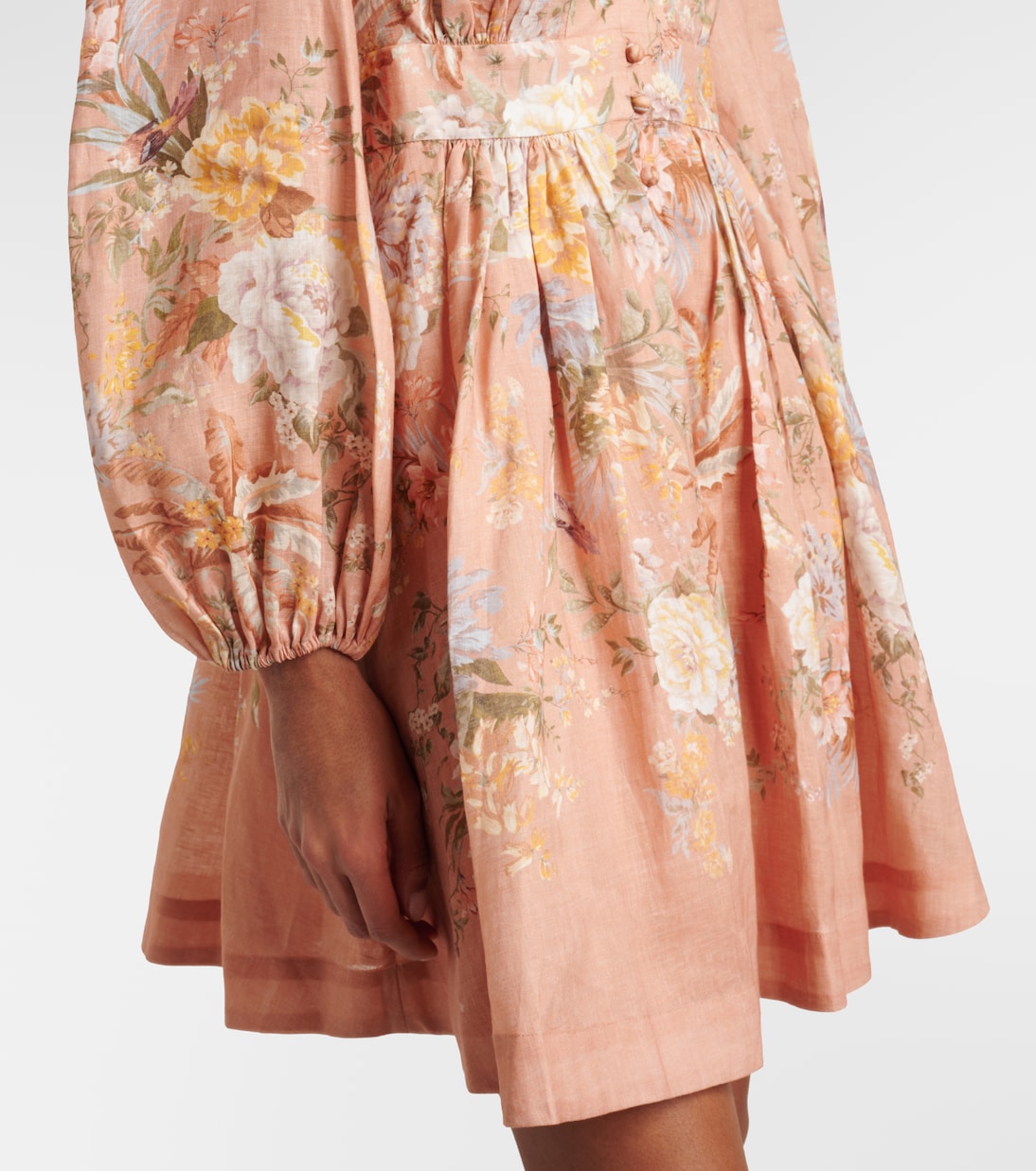 Robe Tallow en lin à fleurs | Zimmermann