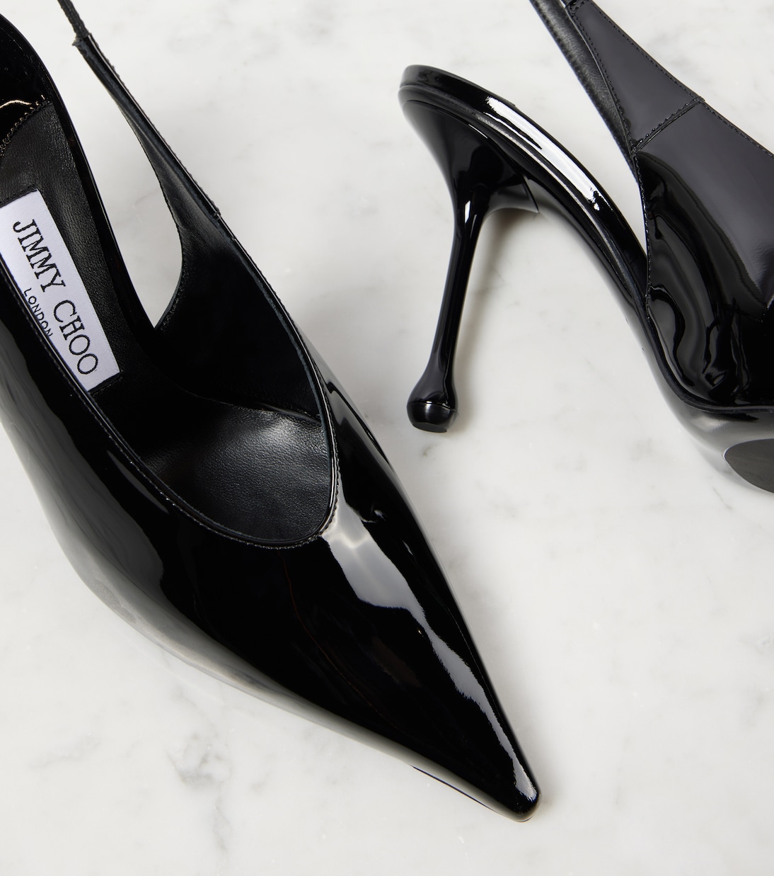 Escarpins slingback Isa 95 en cuir verni | Jimmy Choo