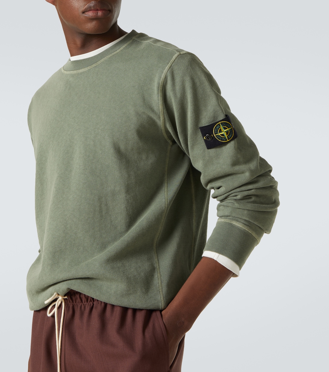 Sudadera en jersey de algodón con logo | Stone Island