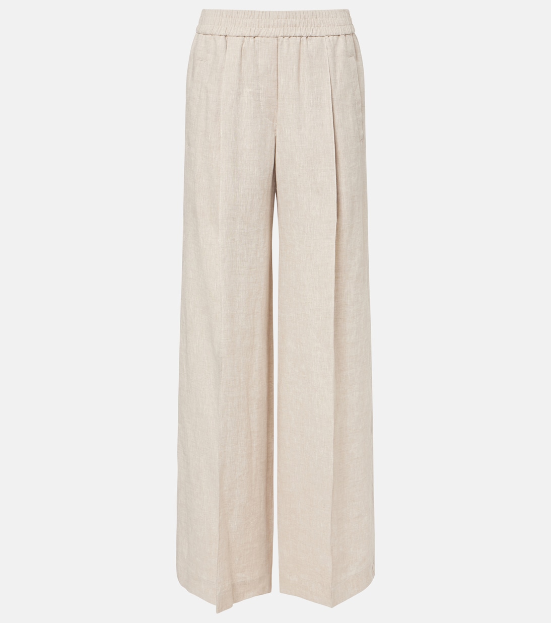 Pantaloni a gamba larga in lino | Brunello Cucinelli