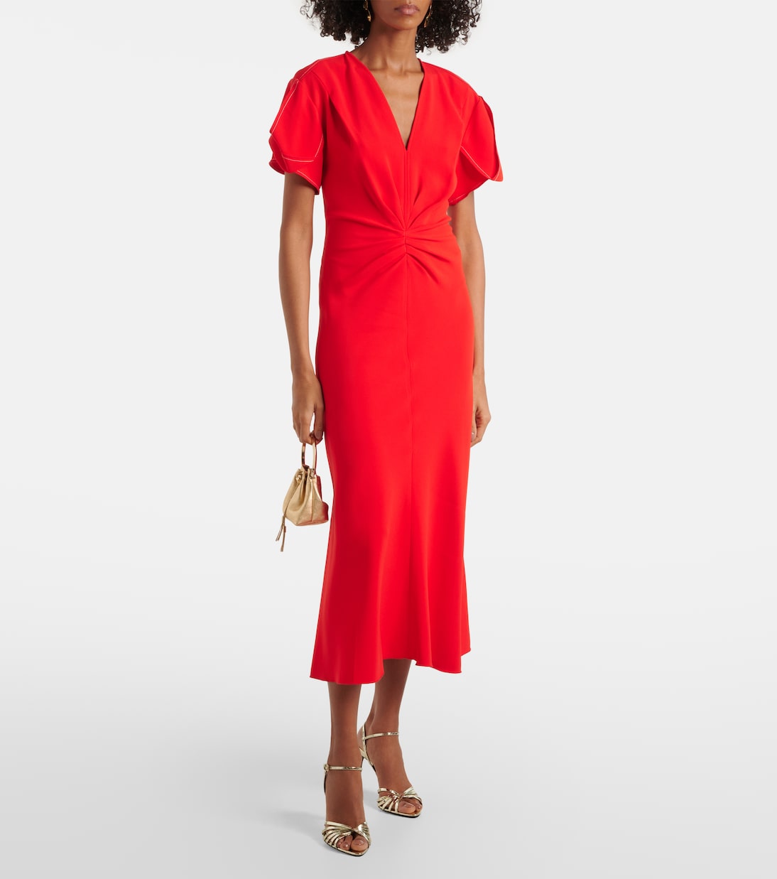 105 snake-effect leather slingback sandals | Victoria Beckham