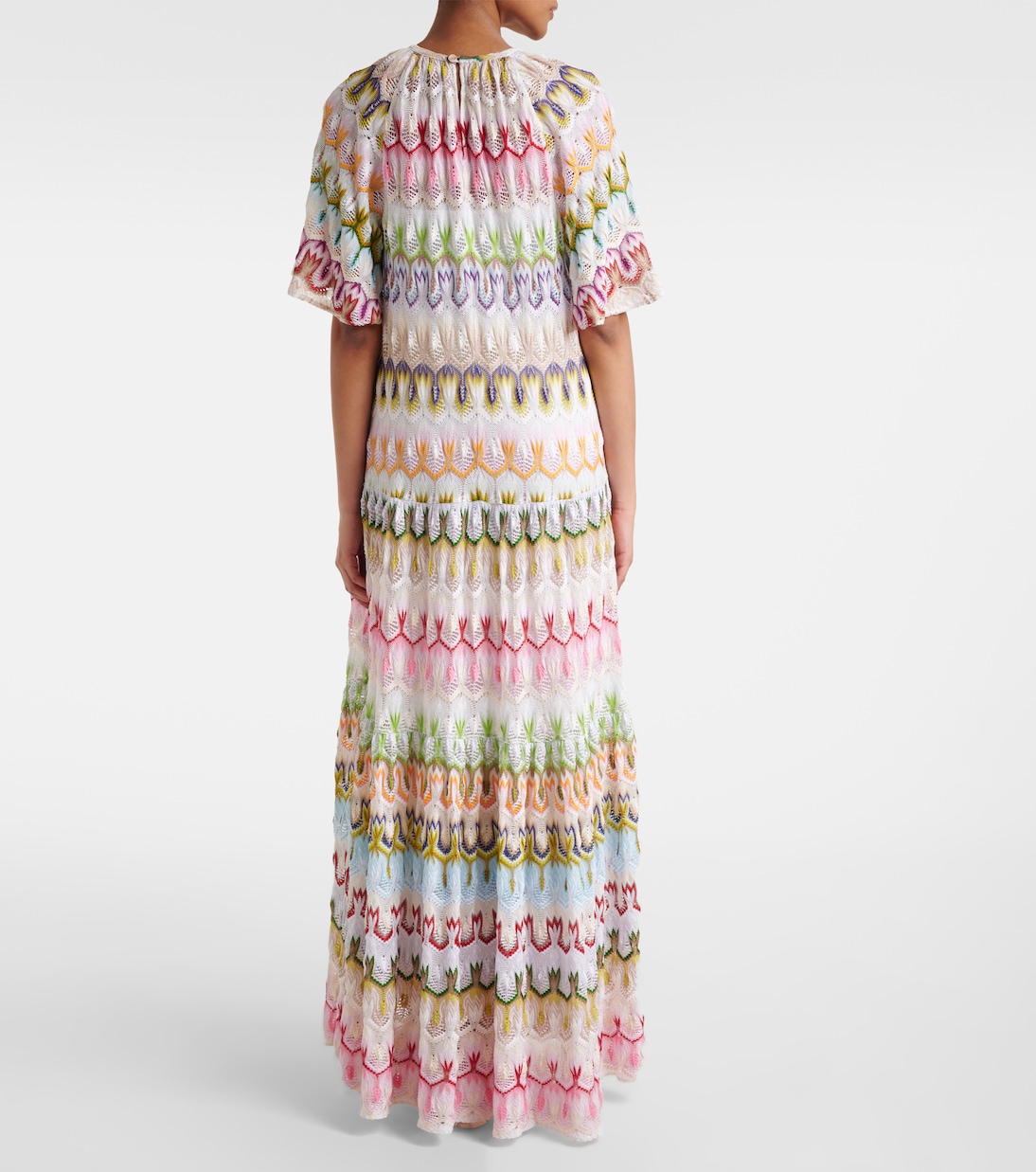 Maxikleid aus Häkelstrick | Missoni