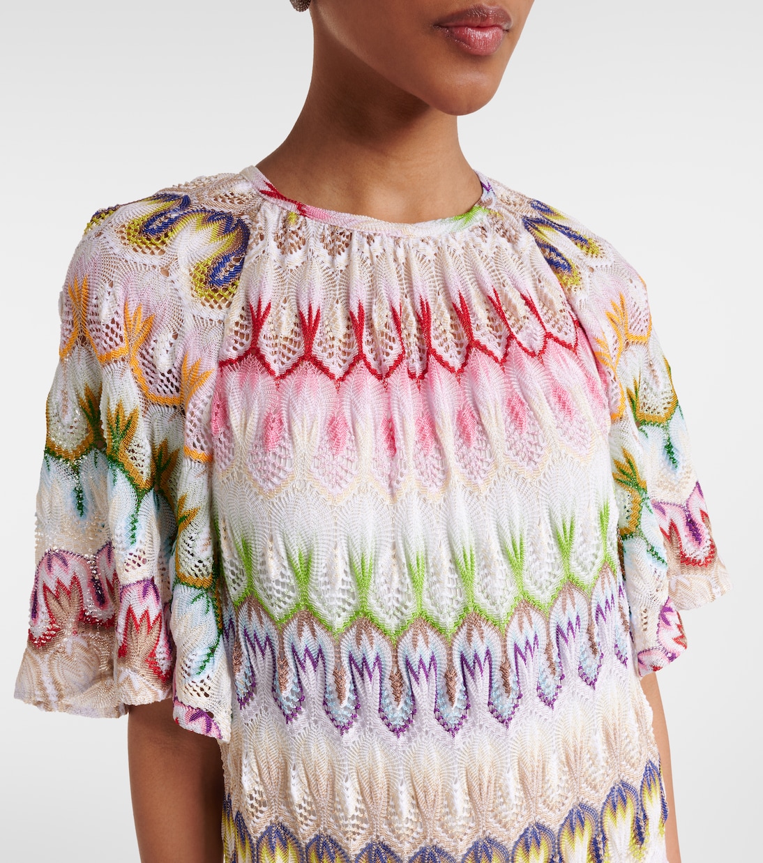 Maxikleid aus Häkelstrick | Missoni