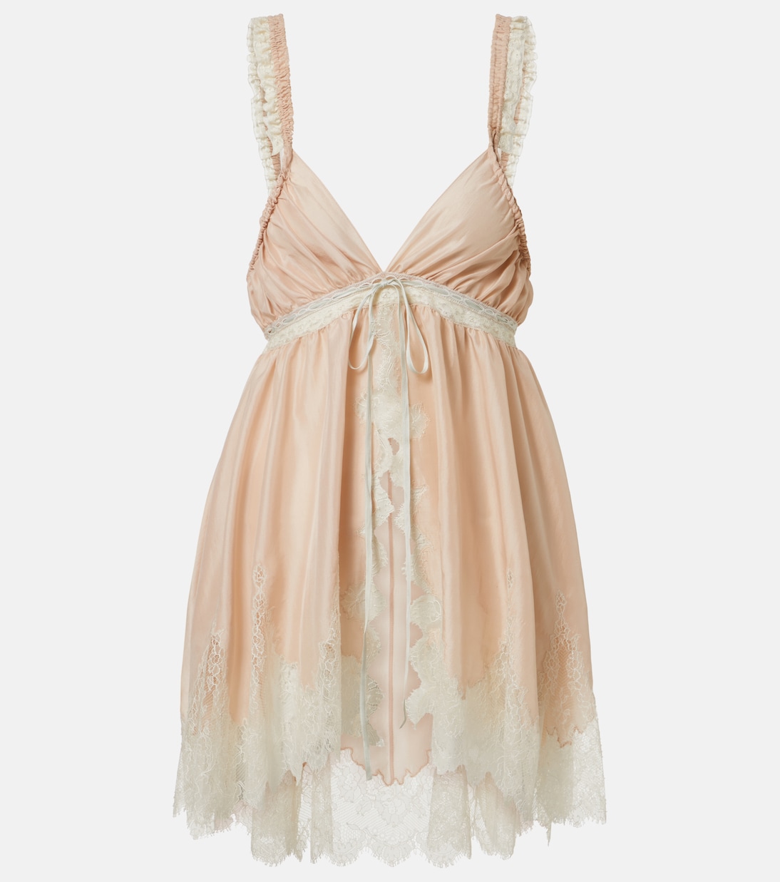 Top de pongé de seda con encaje | Chloé