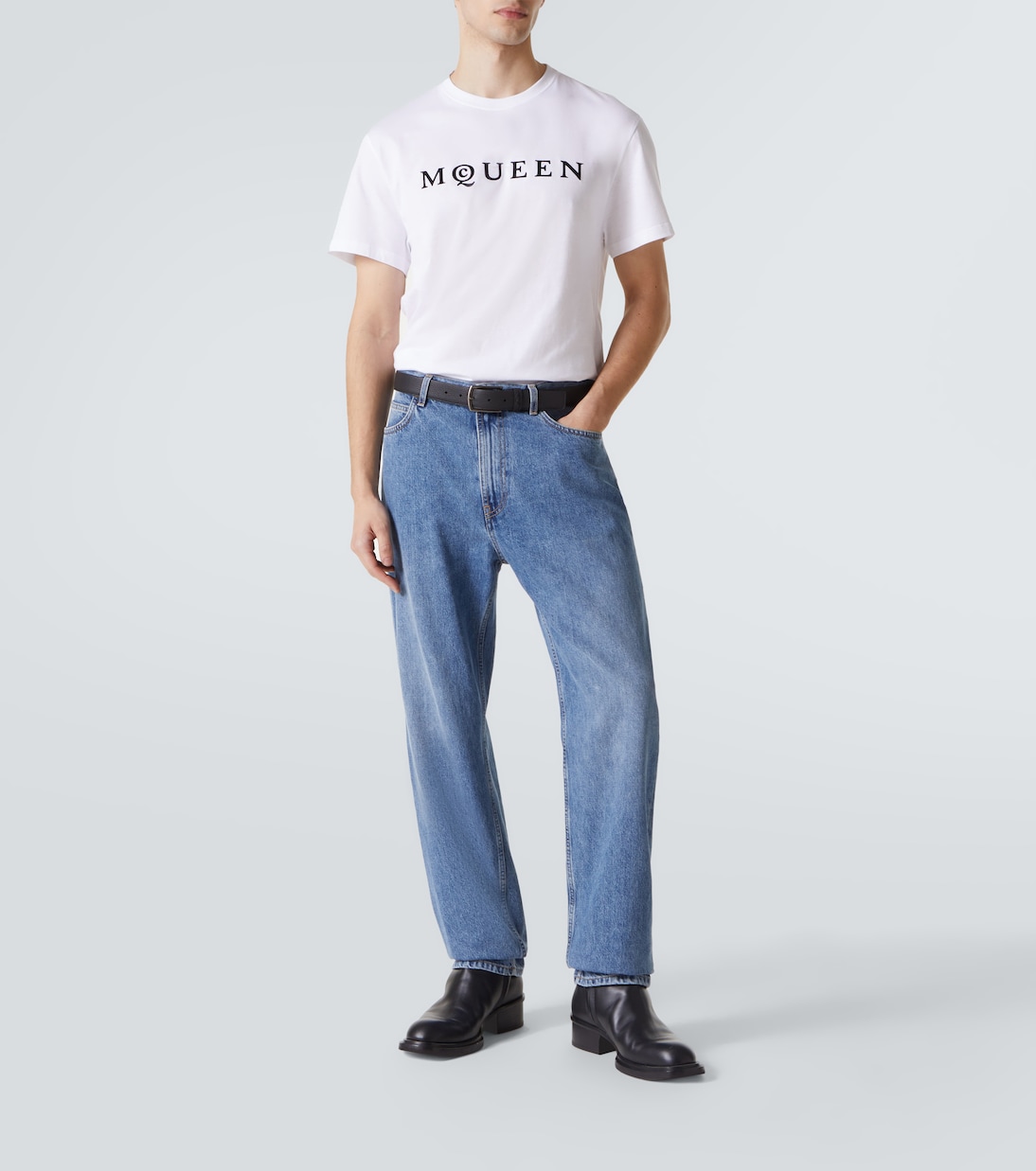Camiseta de algodón con logo estampado | McQueen