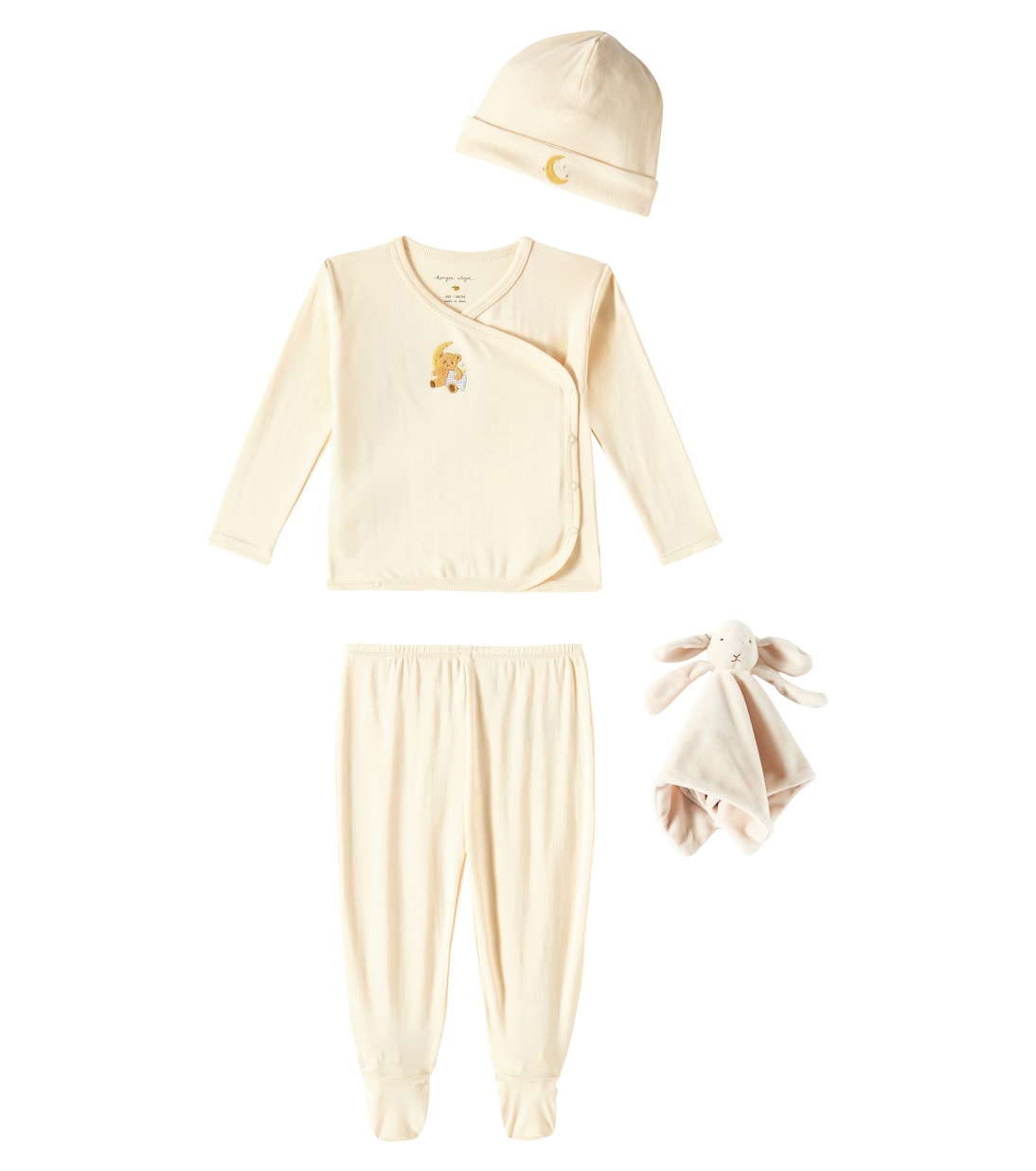 Bebé - set de top, pantalones, gorro y manta de apego | Konges Sløjd