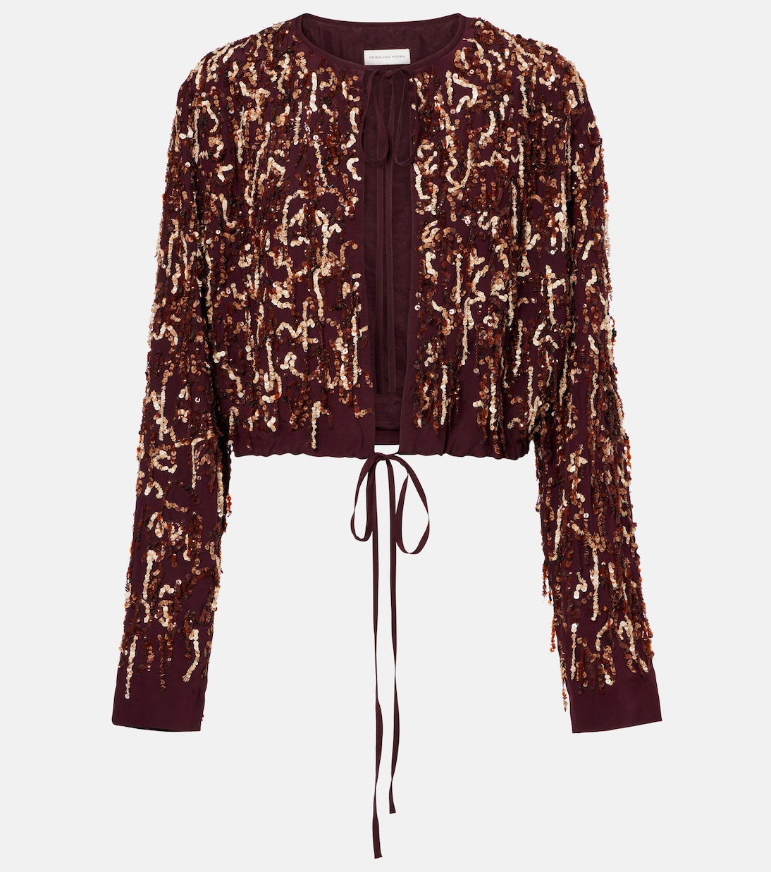 Giacca in seta con paillettes | Dries Van Noten