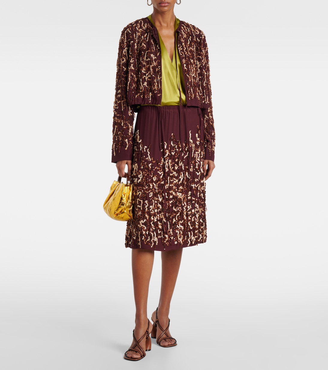 Giacca in seta con paillettes | Dries Van Noten