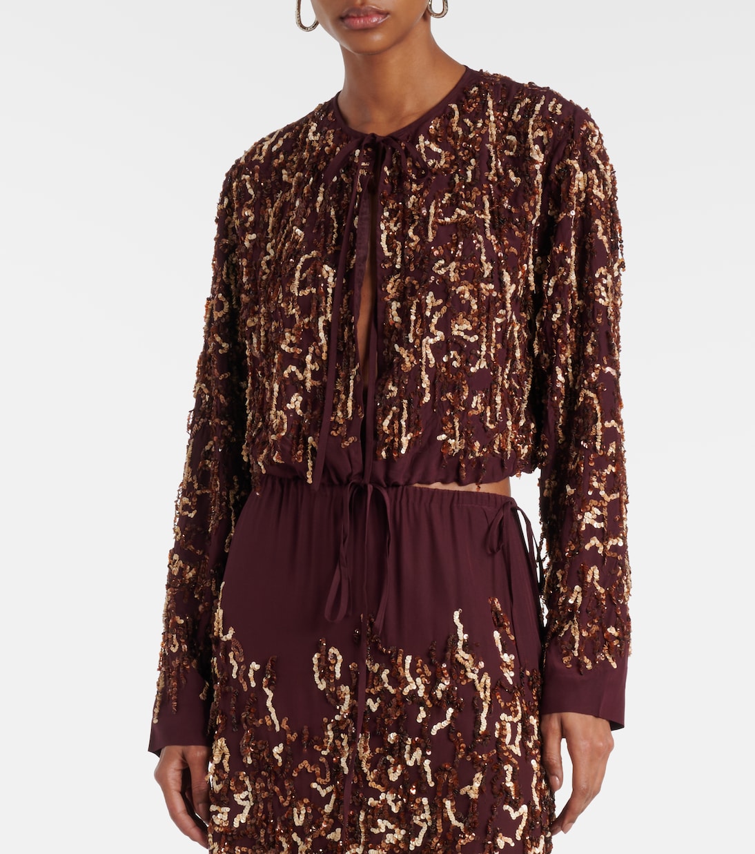 Giacca in seta con paillettes | Dries Van Noten