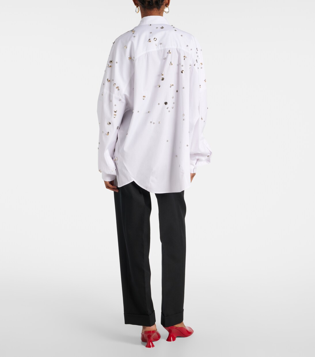 Camicia in popeline di cotone con applicazioni | Dries Van Noten