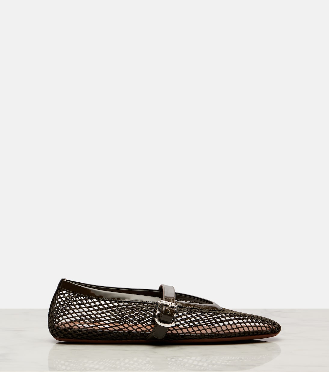 Ballerinas aus Mesh und Leder | Alaïa