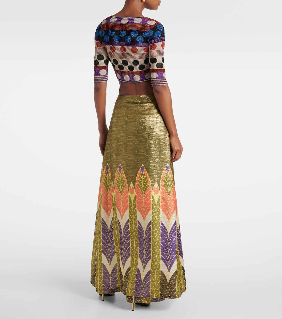 Printed silk-blend wide-leg pants | Valentino