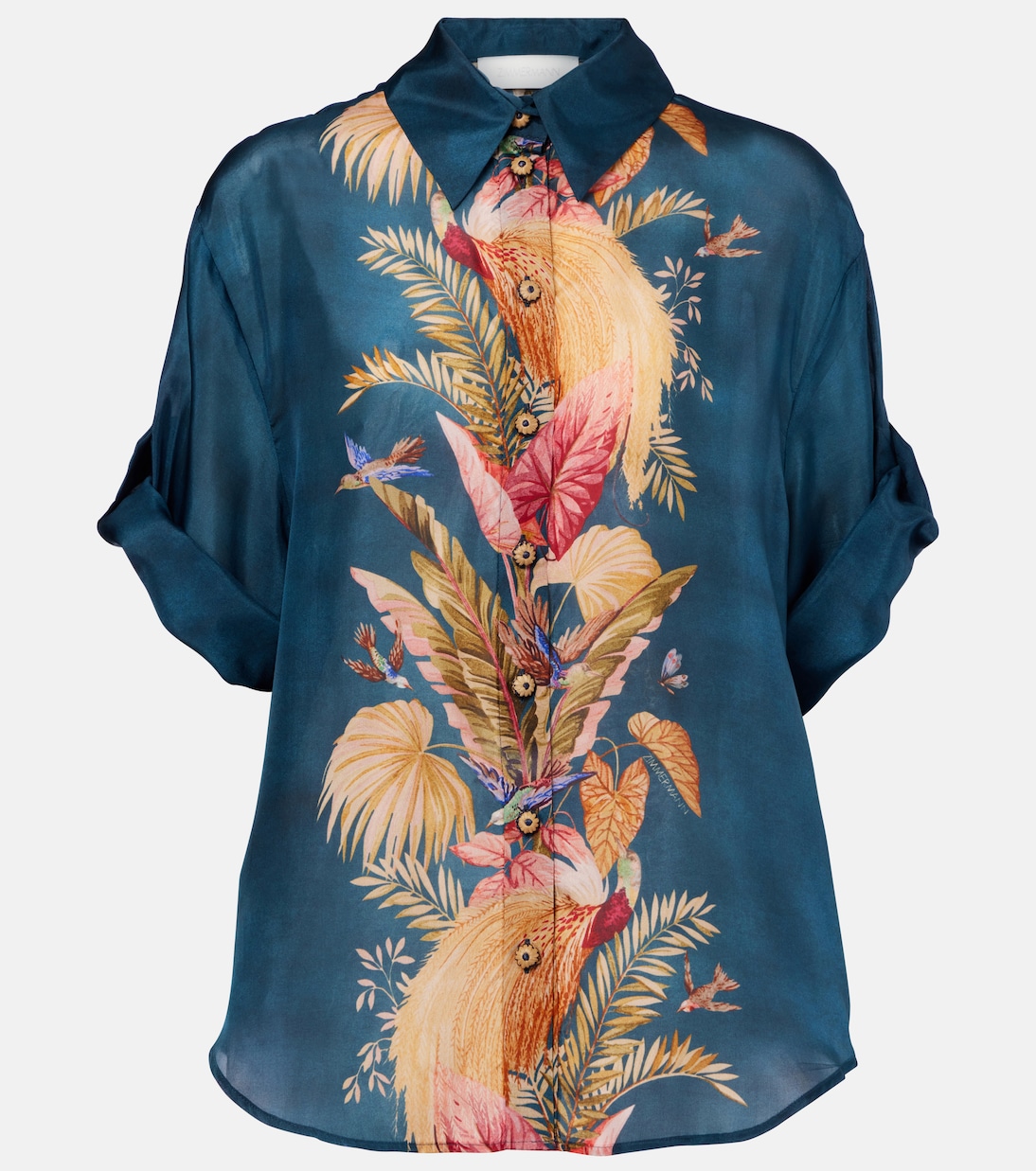 Camicia Ascension in seta con stampa | Zimmermann