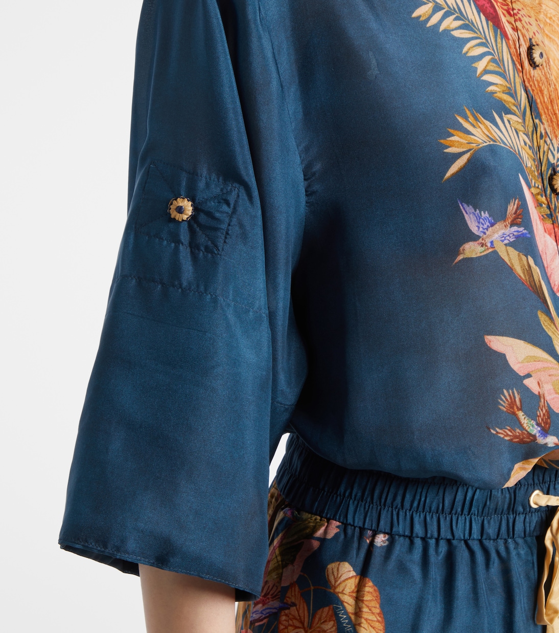 Camicia Ascension in seta con stampa | Zimmermann