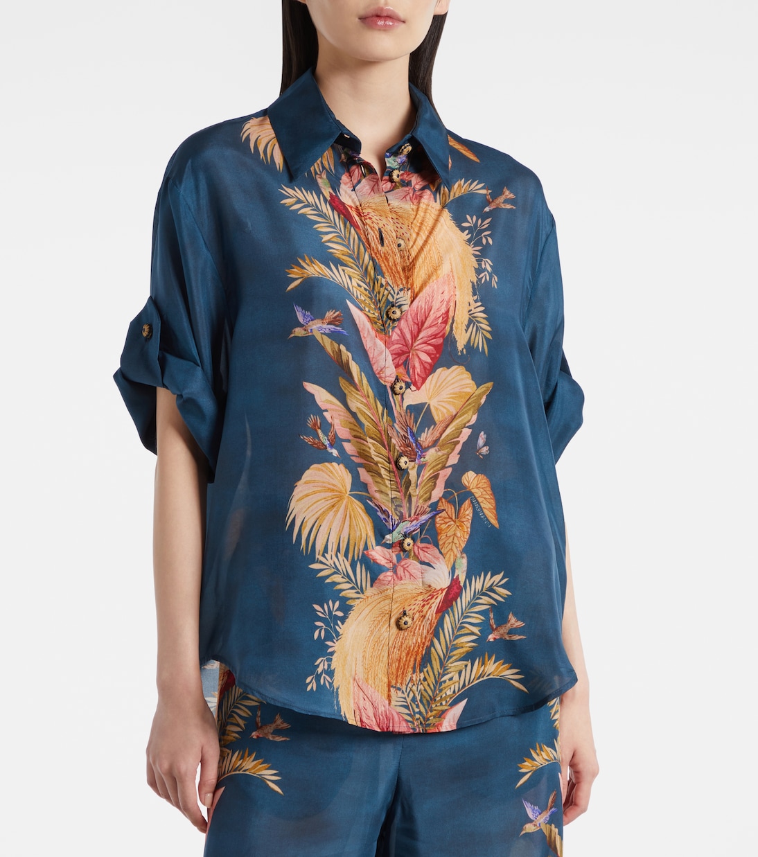 Camicia Ascension in seta con stampa | Zimmermann