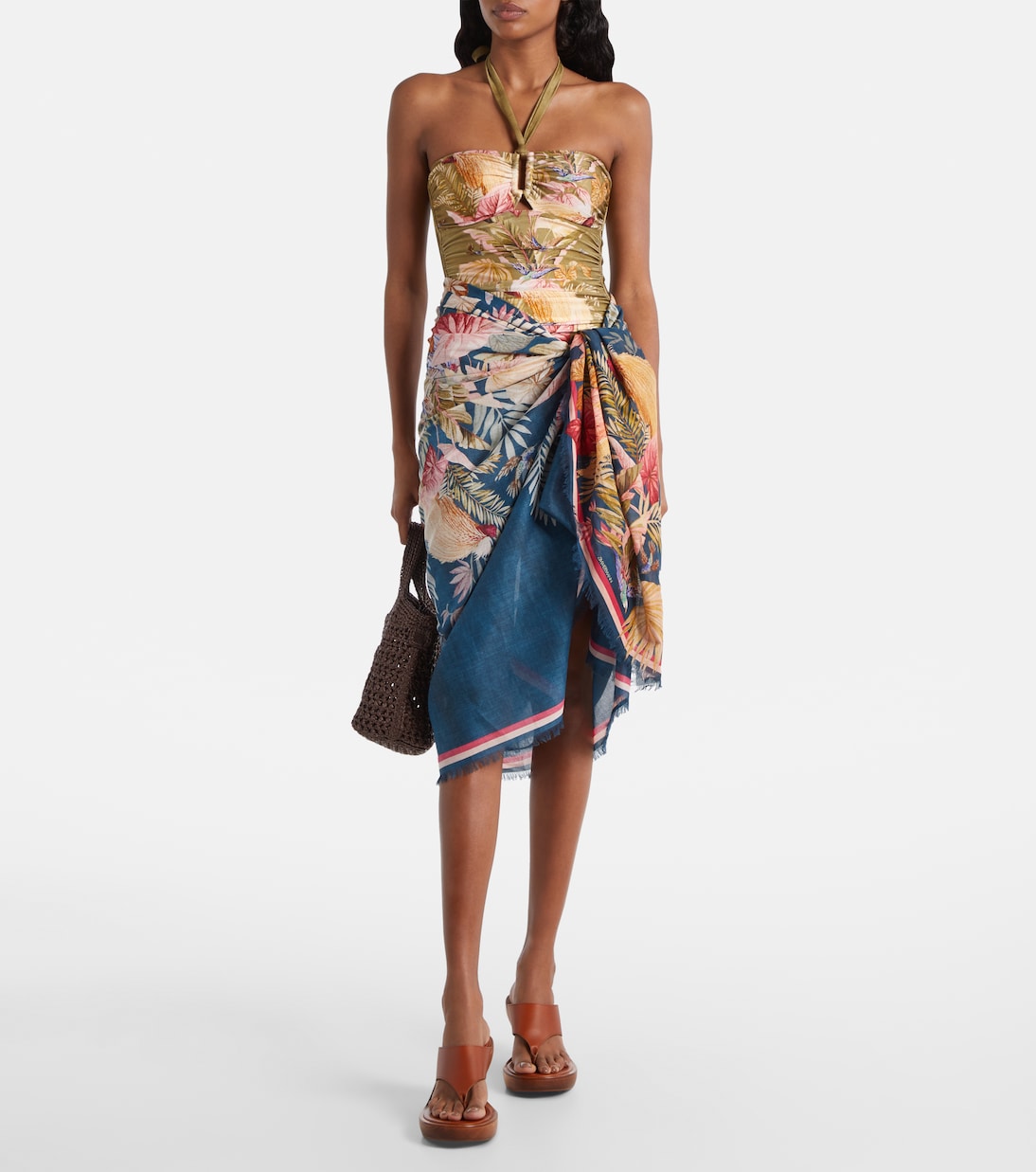 Pareo in cotone con stampa | Zimmermann