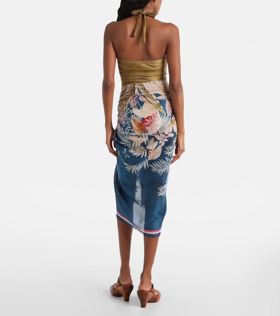 Pareo in cotone con stampa | Zimmermann