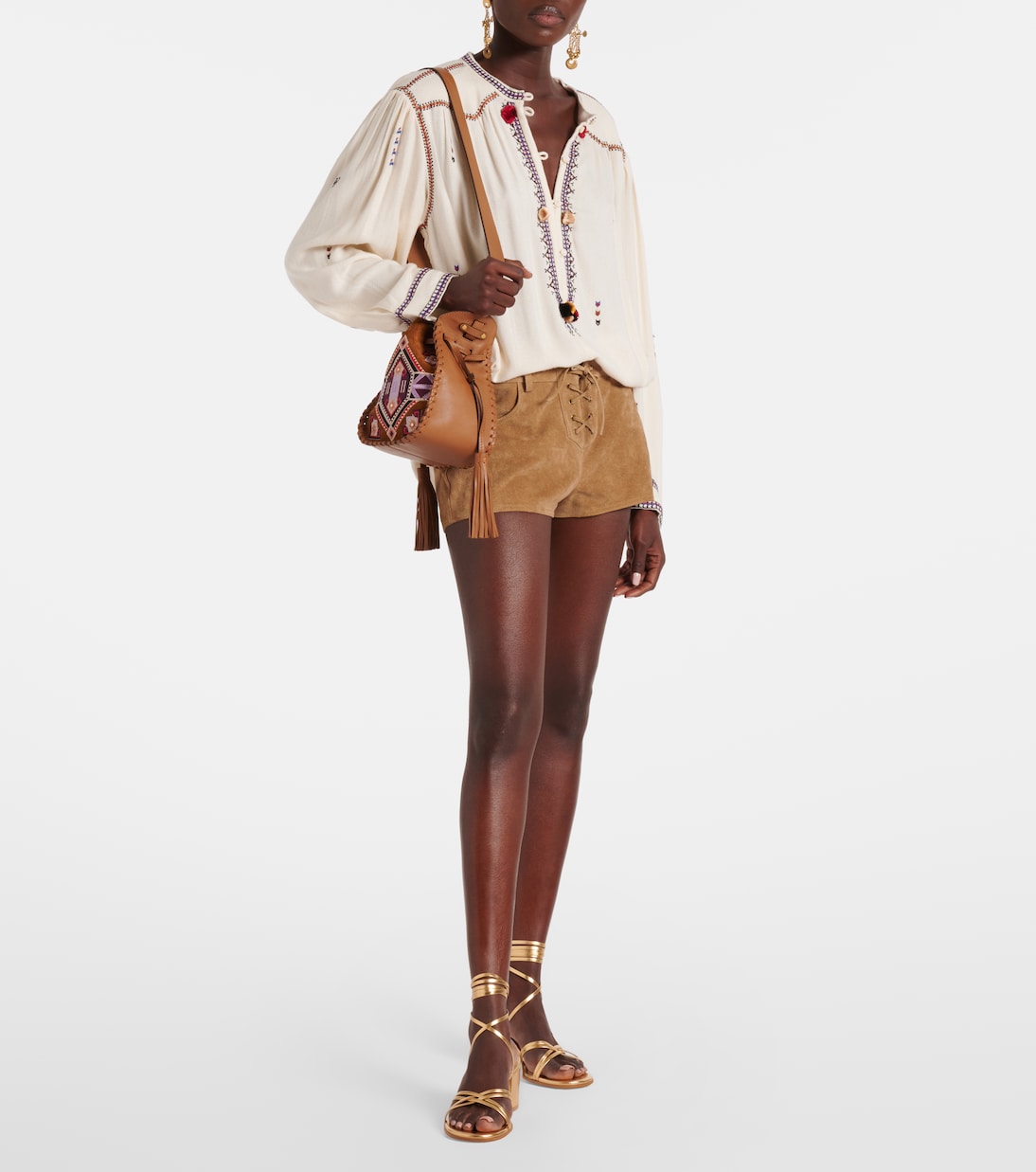 Sandalen aus Metallic-Leder | Gianvito Rossi