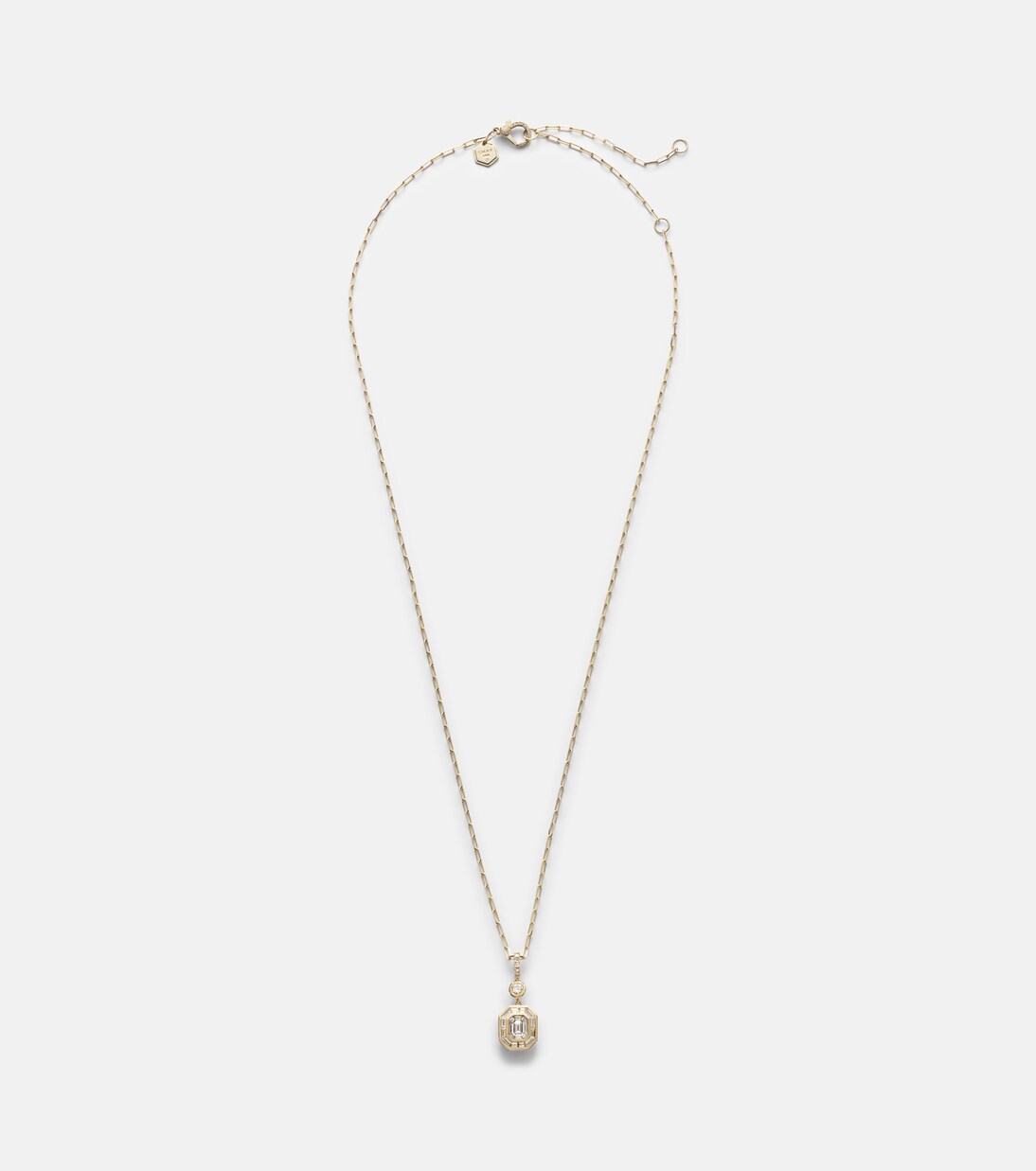 Bezel Illusion 18kt gold pendant necklace with diamonds | Shay Jewelry