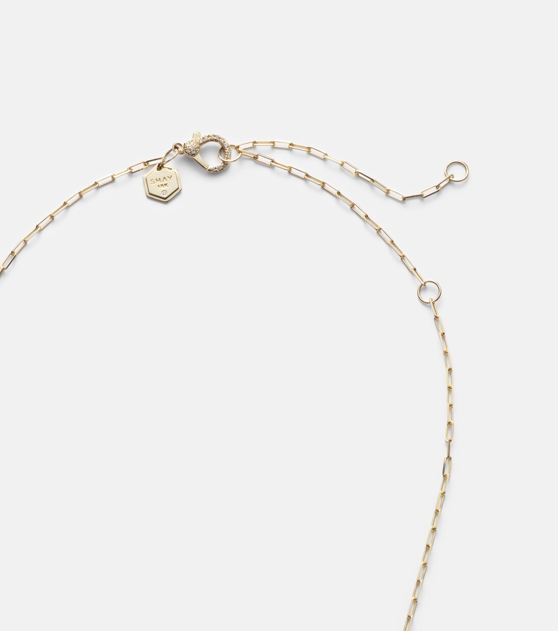 Bezel Illusion 18kt gold pendant necklace with diamonds | Shay Jewelry