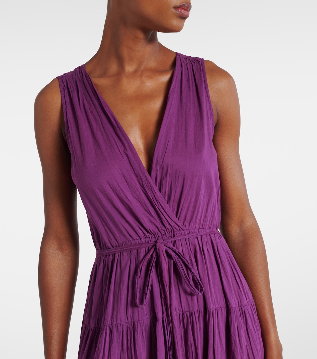 Vestido midi Marilyn de gasa de algodón | Velvet