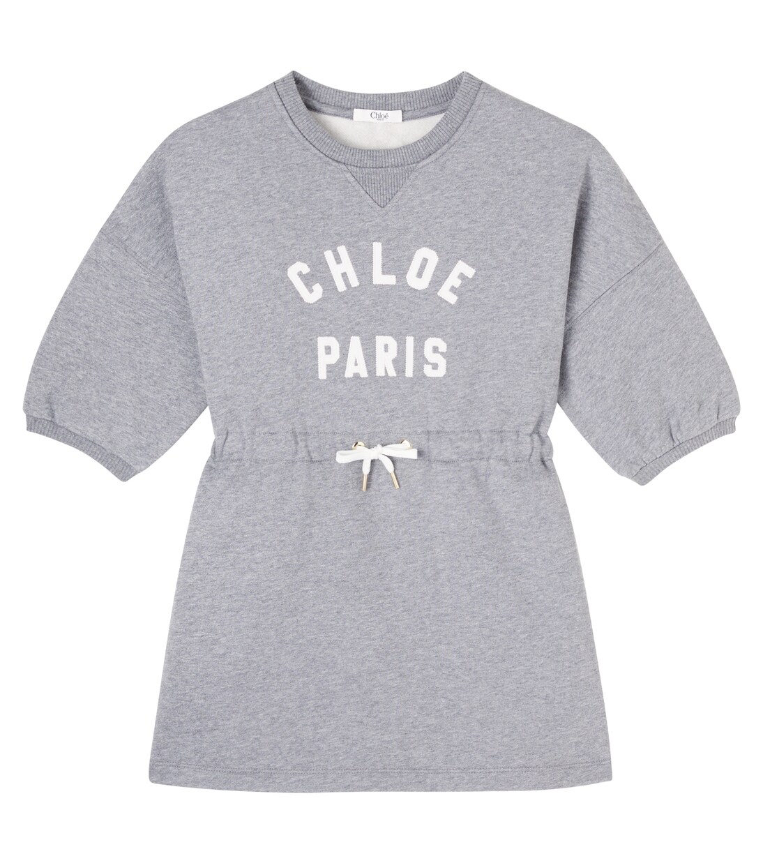 Logo cotton fleece dress | Chloé Kids