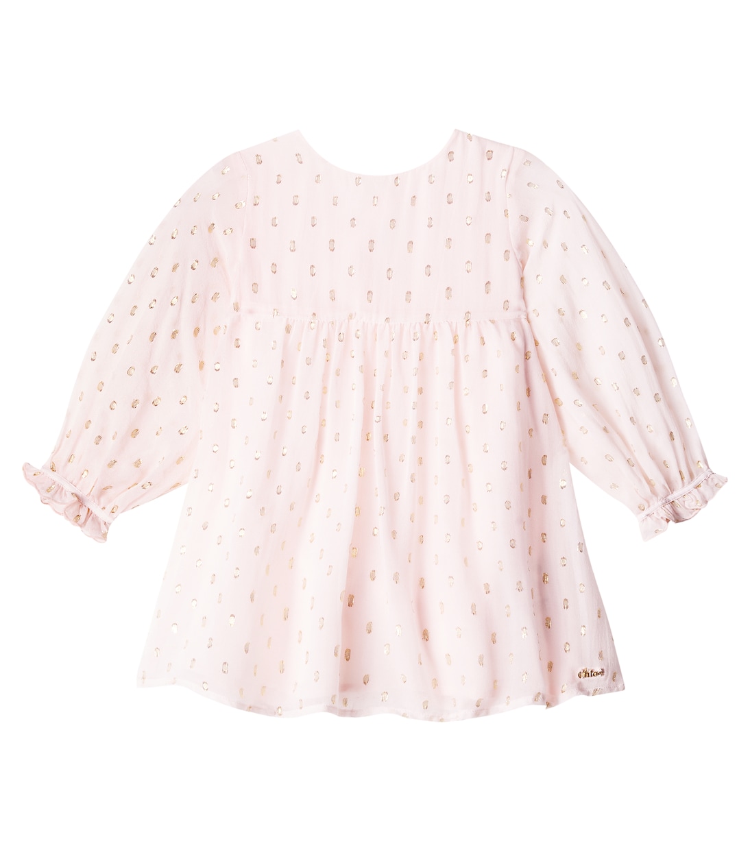 Baby - Abito in misto seta con paillettes | Chloé Kids