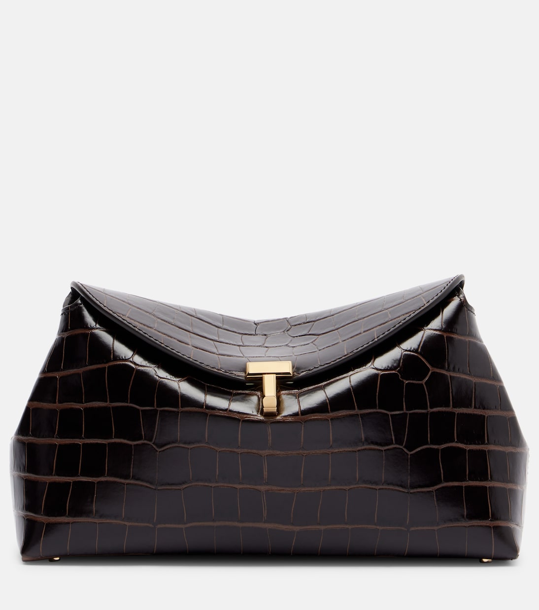 Clutch T-Lock Small aus Leder | Toteme