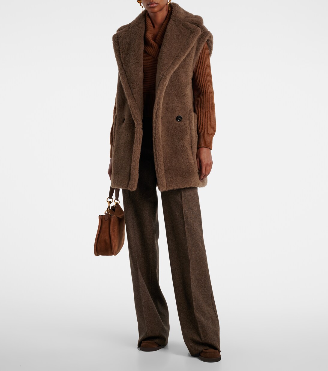 Alpaca, wool, and silk Teddy vest | Max Mara