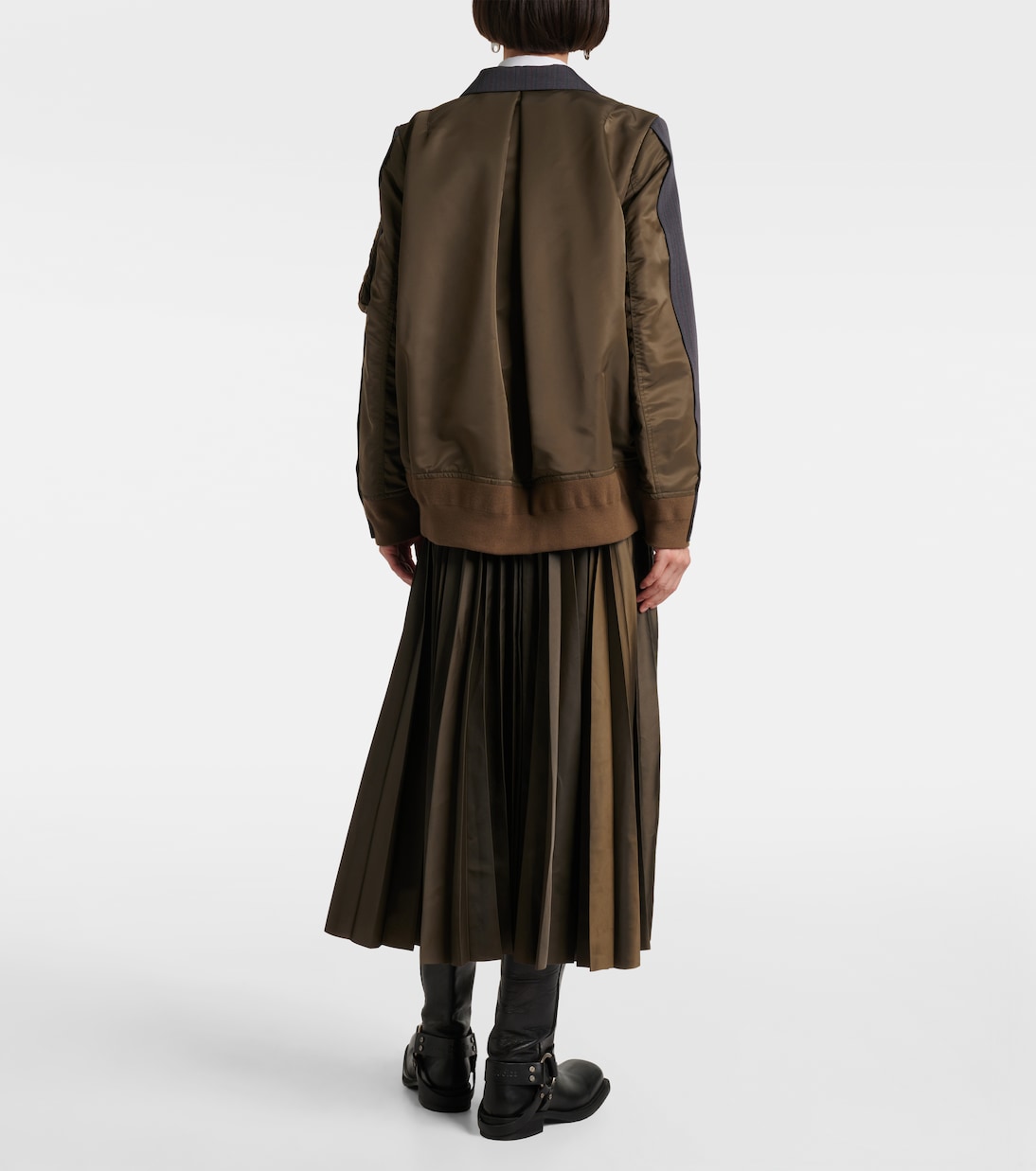 Paneled double-breasted jacket | Sacai