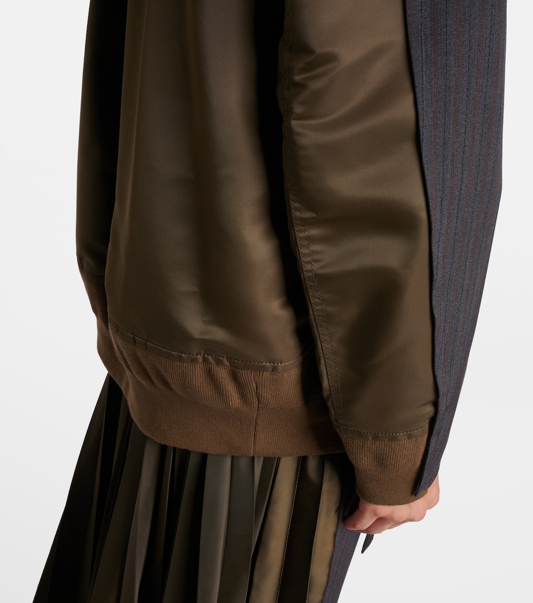 Paneled double-breasted jacket | Sacai