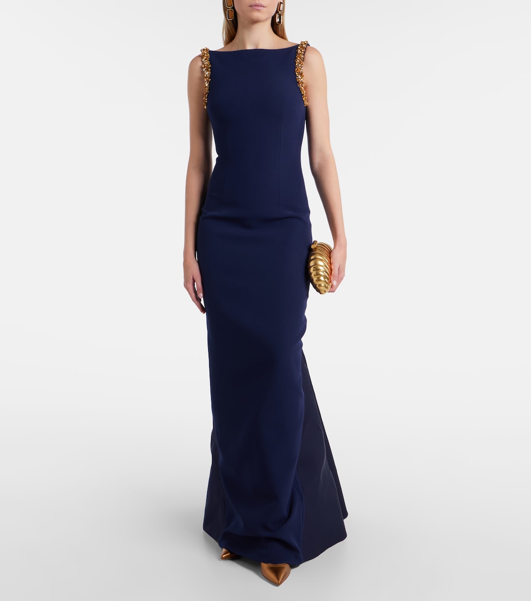 Verzierte Robe Sloane aus Crêpe | Safiyaa