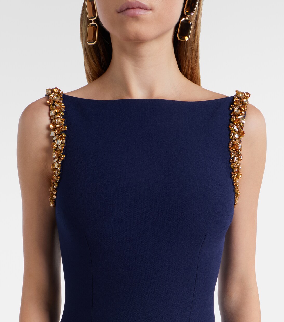Verzierte Robe Sloane aus Crêpe | Safiyaa