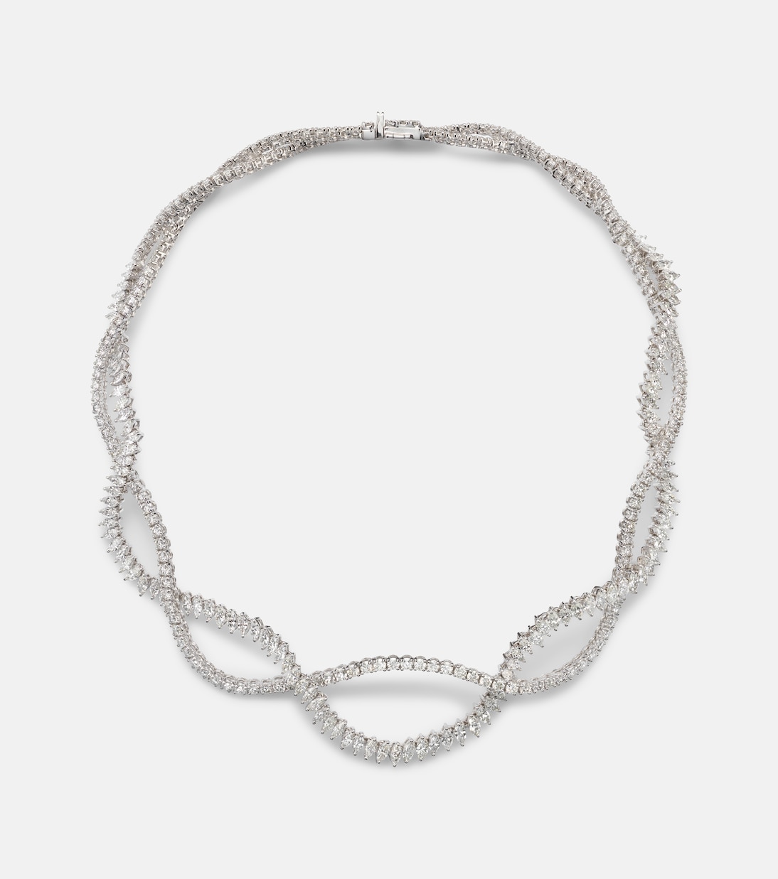 Y-Couture 18kt white gold necklace with diamonds | Yeprem
