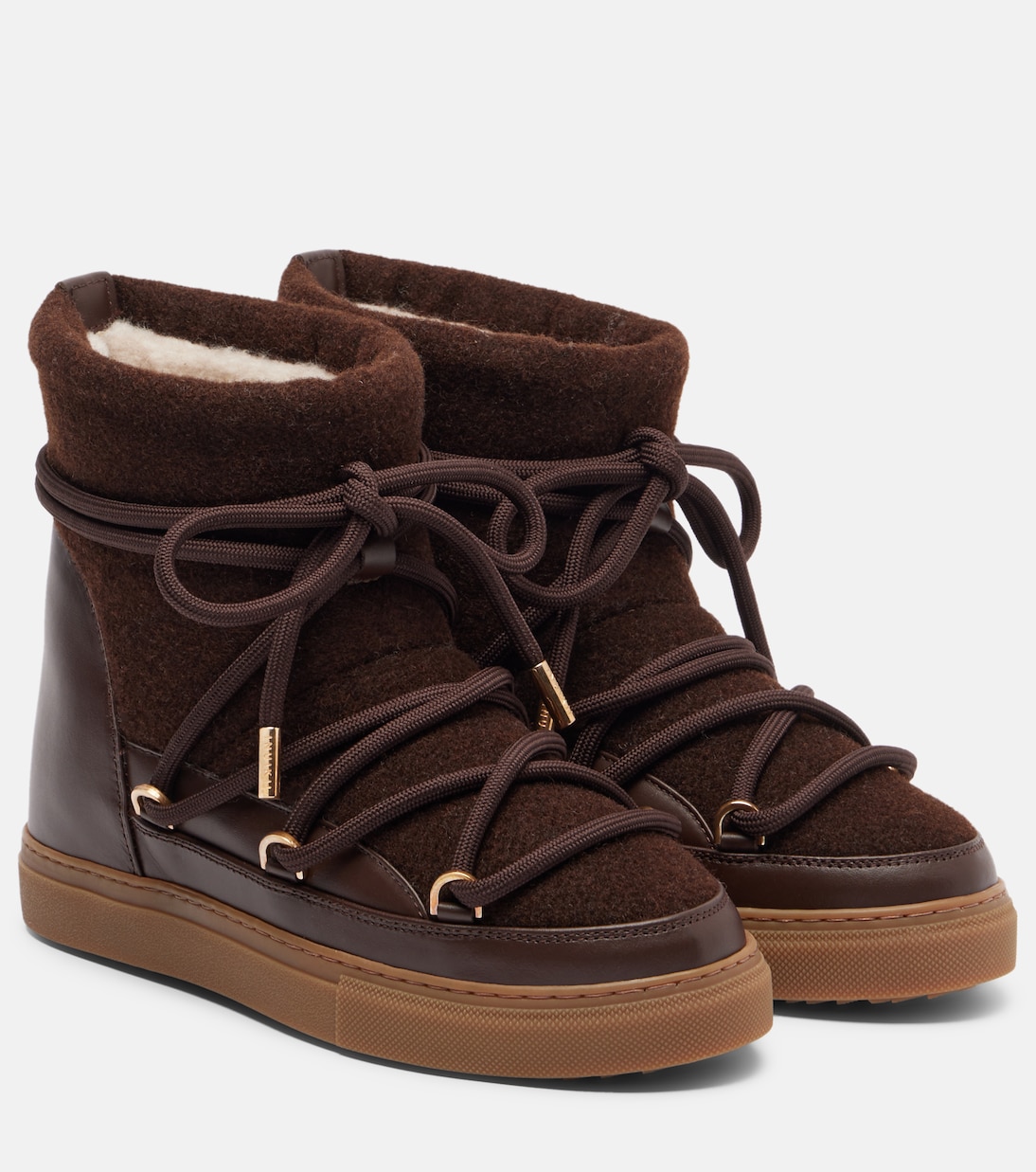 Schneestiefel Felt Wedge mit Leder | Inuikii