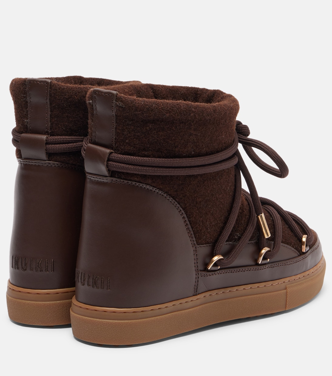 Schneestiefel Felt Wedge mit Leder | Inuikii