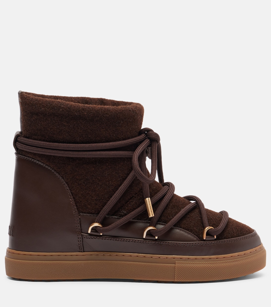 Schneestiefel Felt Wedge mit Leder | Inuikii