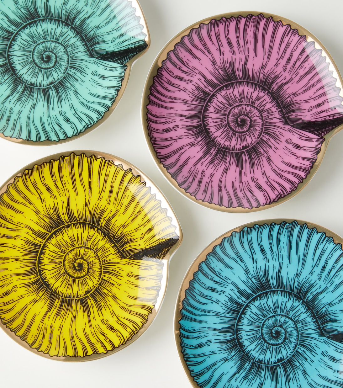 Set de 4 dessous de verre Sirena en porcelaine | Jonathan Adler
