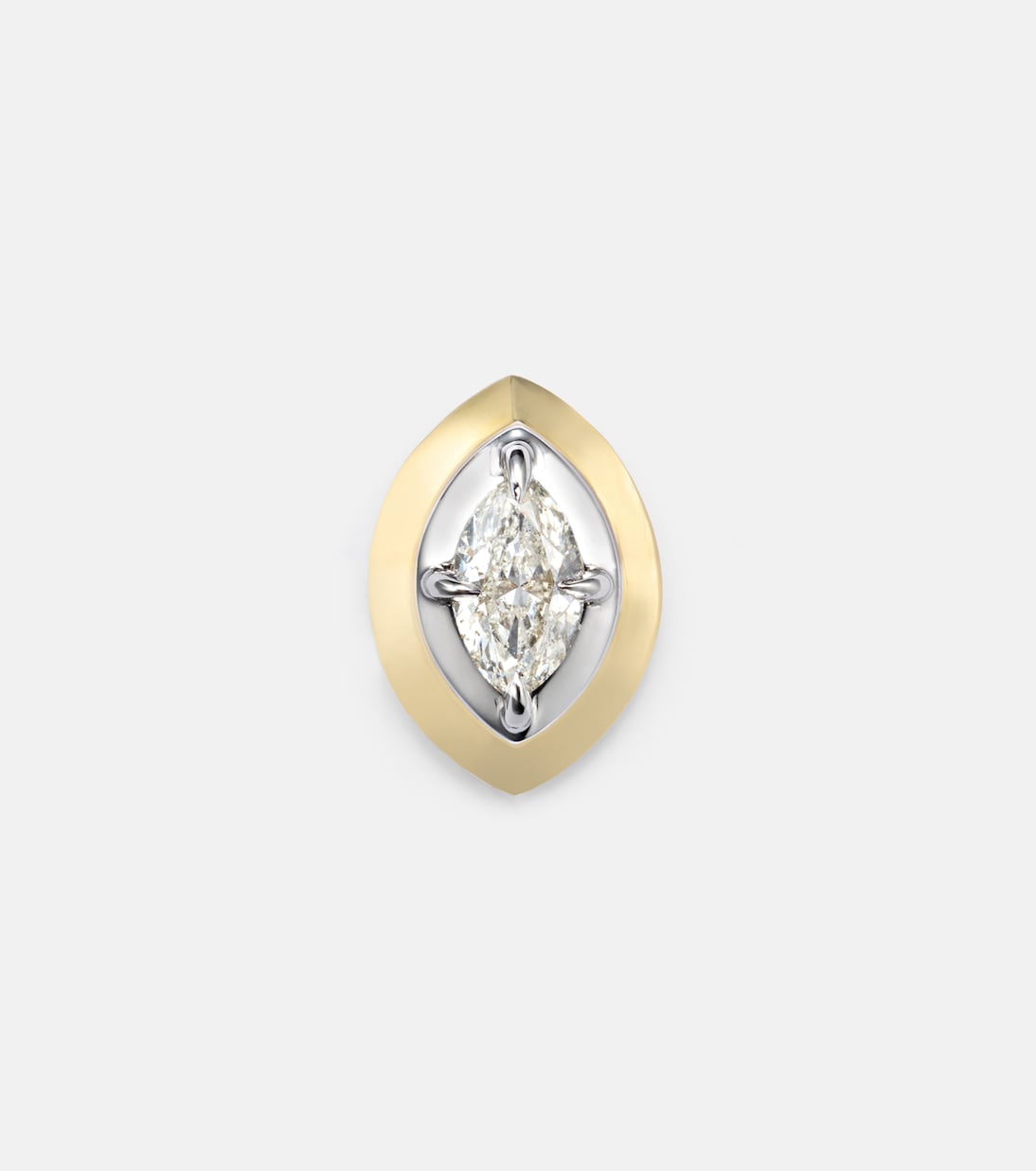 Einzelner Ohrring aus 9kt Gelbgold mit Diamant | Rainbow K