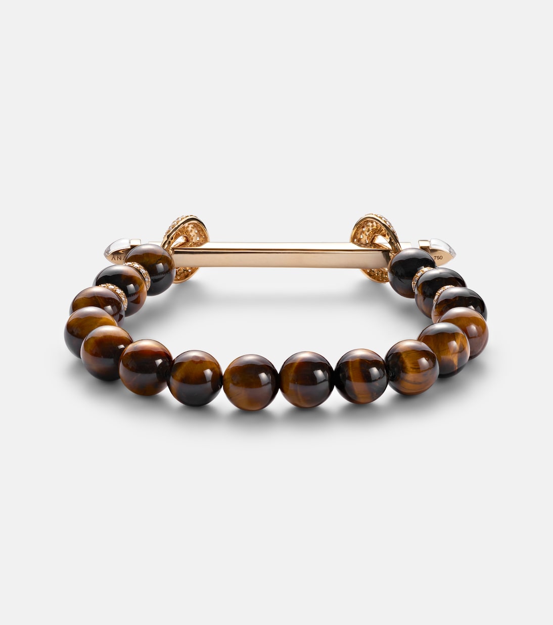 Chakra 18kt gold bracelet with gemstones | Ananya