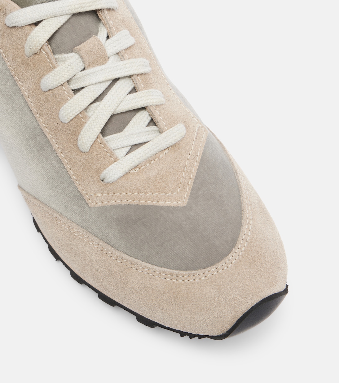 Slim Runner velvet and suede sneakers | Le Monde Béryl