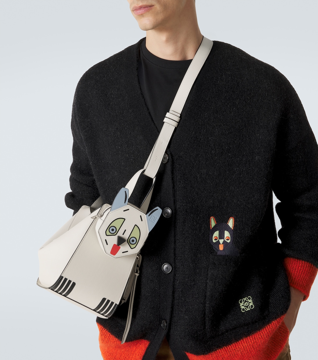 x Louis Wain Hammock leather top-handle bag | Loewe