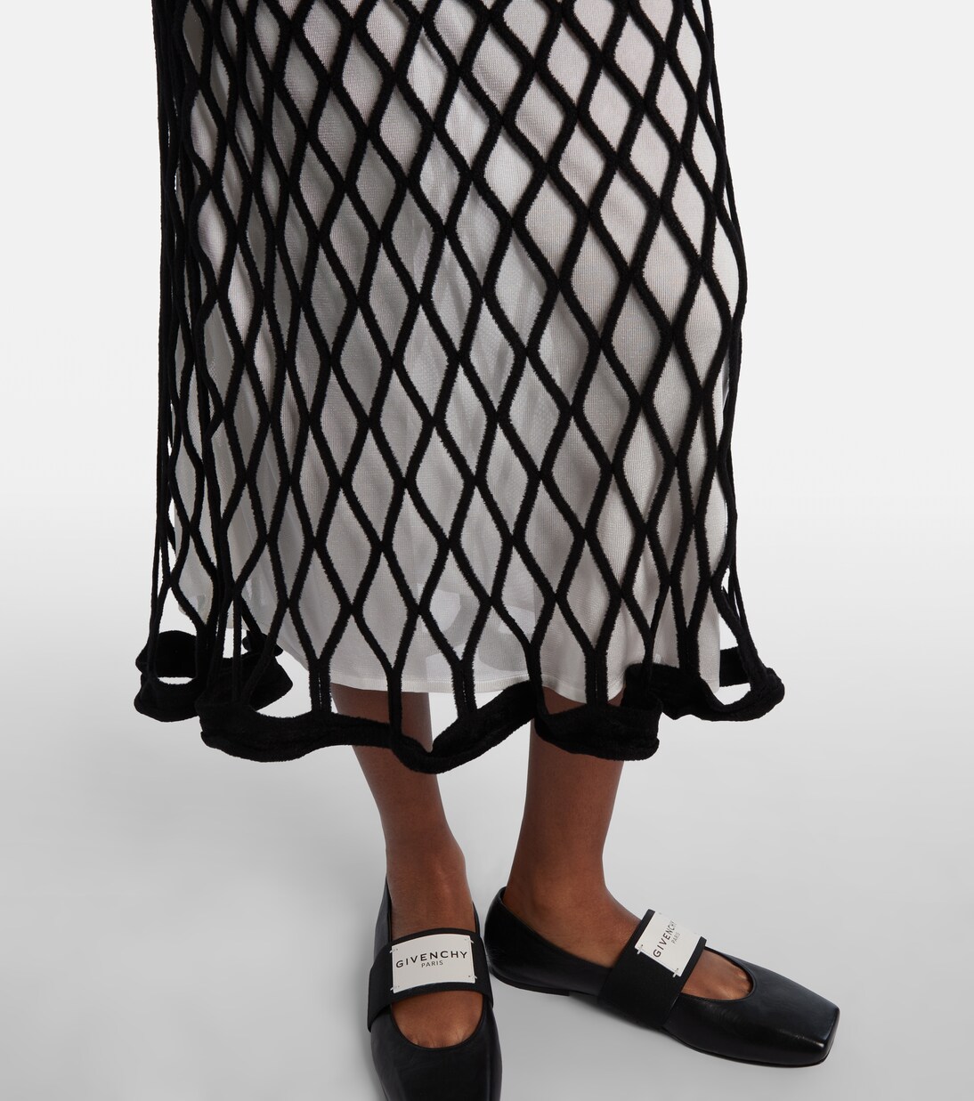 Halterneck open-back mesh midi dress | Givenchy