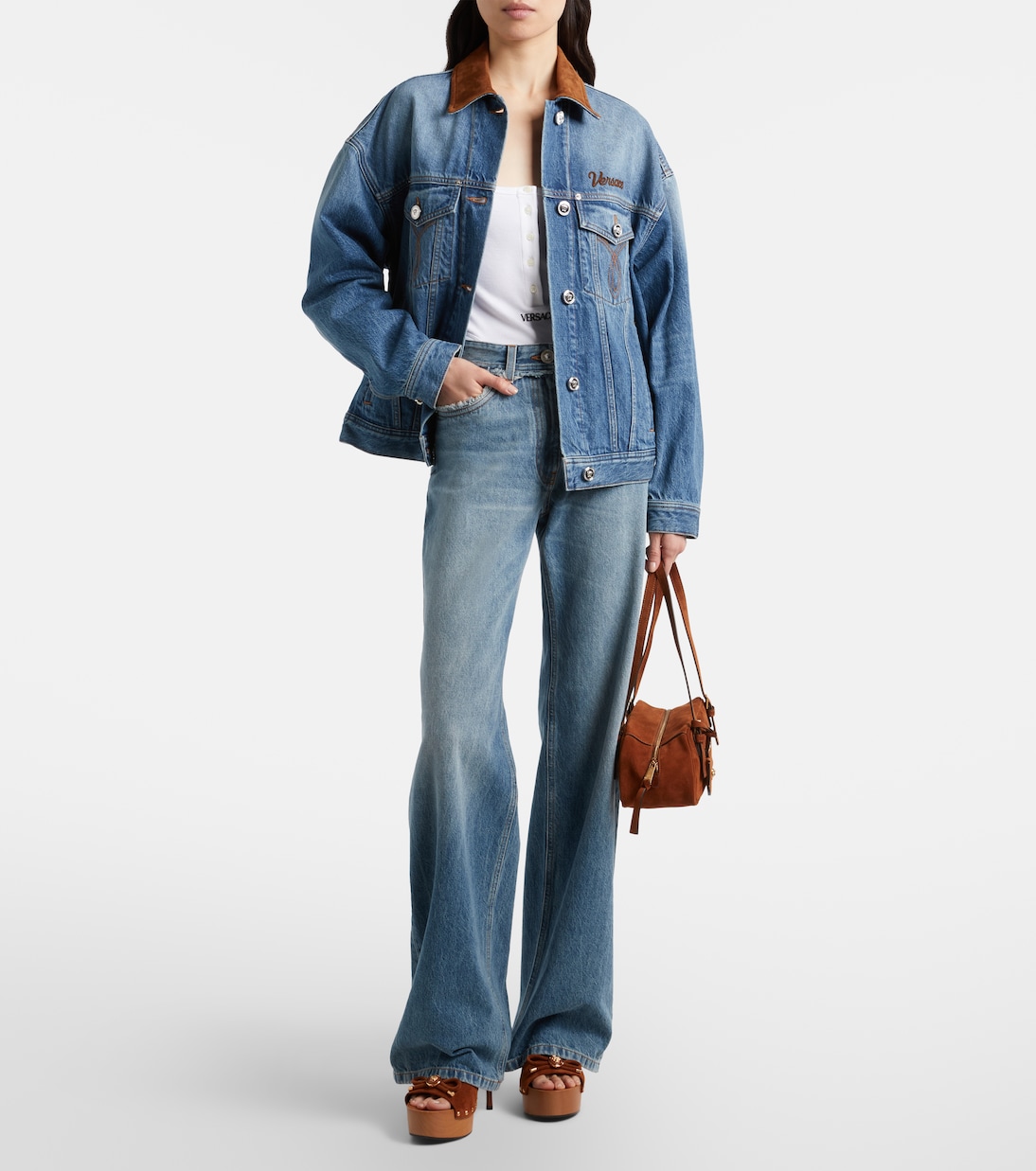 Opera Medusa suede mules | Versace