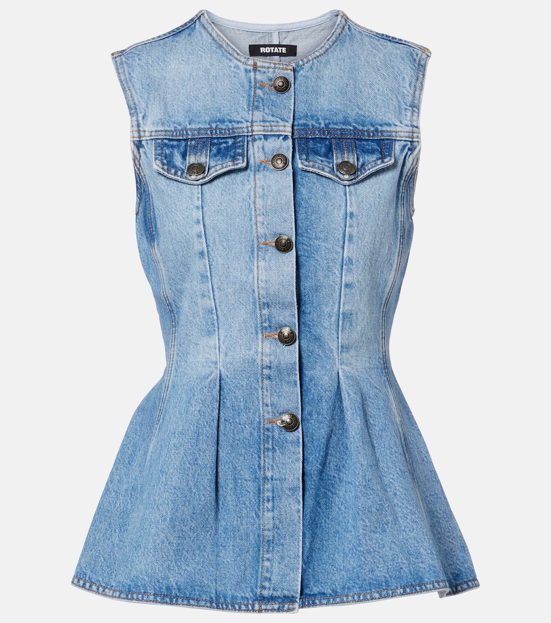 Zoey peplum denim top | Rotate