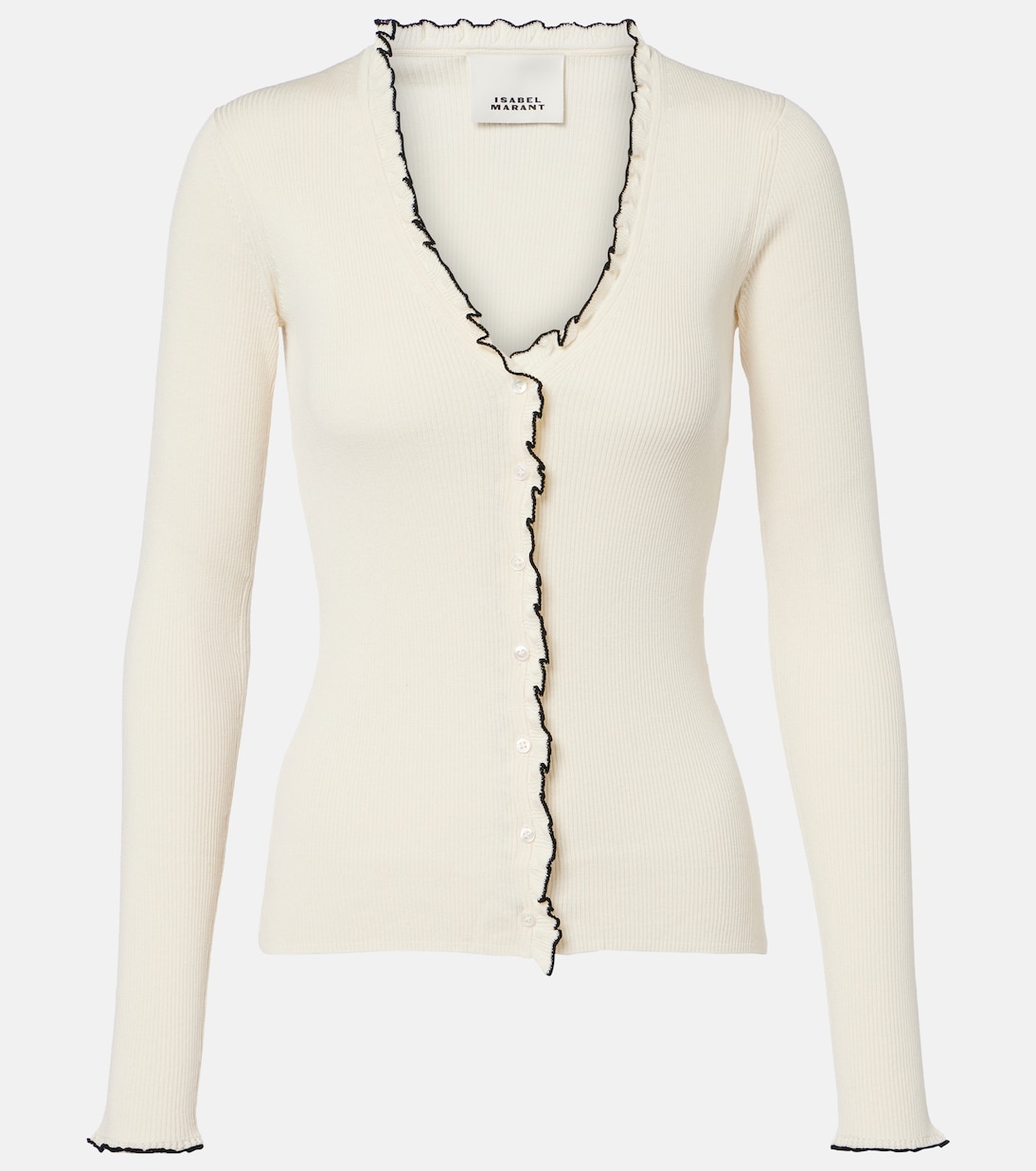 Izae ribbed-knit silk and cotton cardigan | Isabel Marant