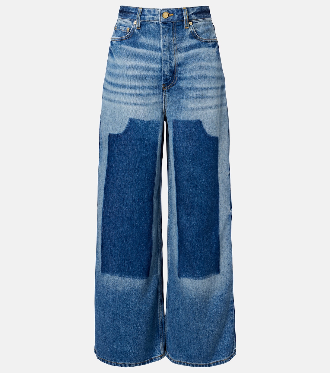 High-rise wide-leg jeans | Ganni
